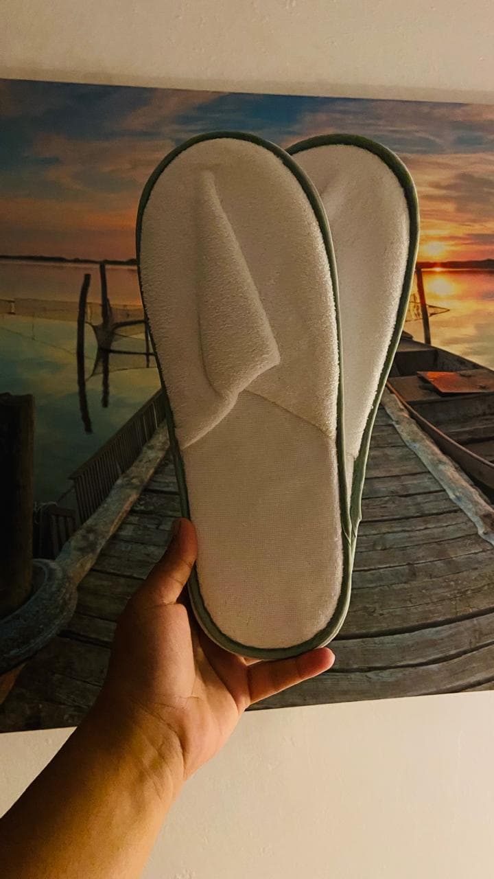 Guest slippers provided in the Hidden Heaven room